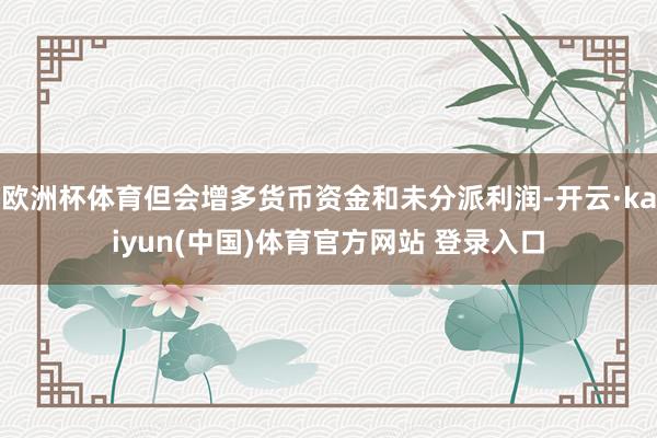 欧洲杯体育但会增多货币资金和未分派利润-开云·kaiyun(中国)体育官方网站 登录入口
