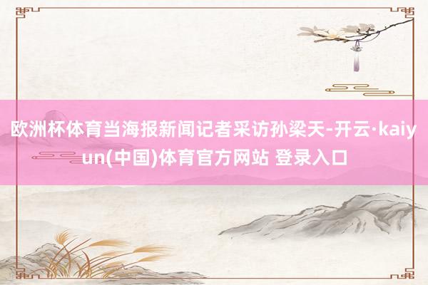 欧洲杯体育当海报新闻记者采访孙梁天-开云·kaiyun(中国)体育官方网站 登录入口