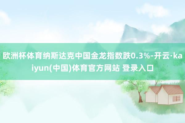 欧洲杯体育纳斯达克中国金龙指数跌0.3%-开云·kaiyun(中国)体育官方网站 登录入口