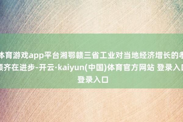 体育游戏app平台湘鄂赣三省工业对当地经济增长的孝顺齐在进步-开云·kaiyun(中国)体育官方网站 登录入口