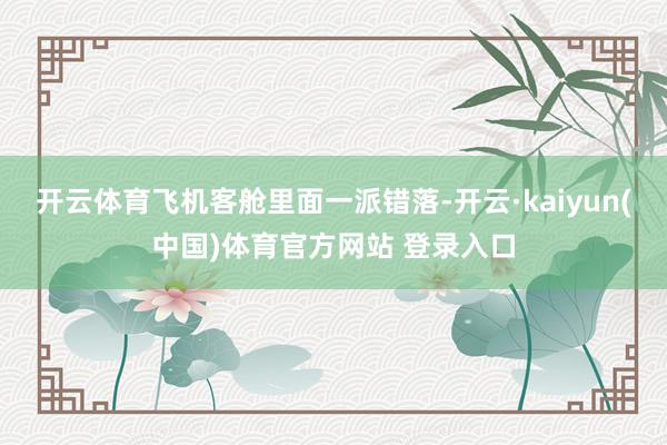 开云体育飞机客舱里面一派错落-开云·kaiyun(中国)体育官方网站 登录入口